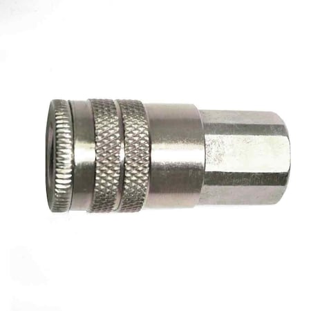 Interstate Pneumatics 1/4 Inch Industrial Steel Coupler x 1/4 Inch Female NPT CH440